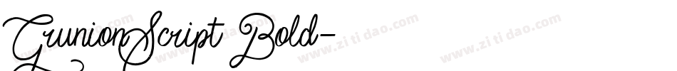 GrunionScript Bold字体转换